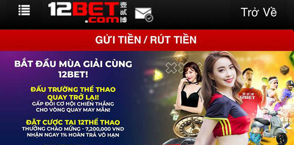 Rút tiền 12bet