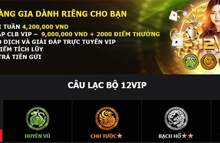 12BET VIP – Lợi ích khi tham gia CLB VIP 12BET